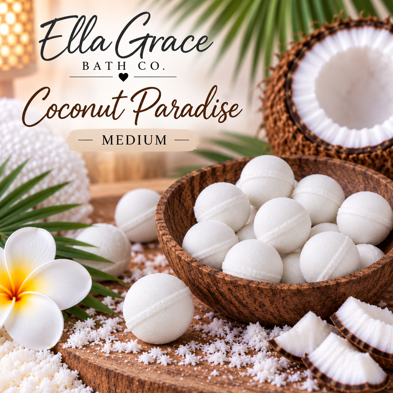 Coconut Paradise Bath Bomb — Medium