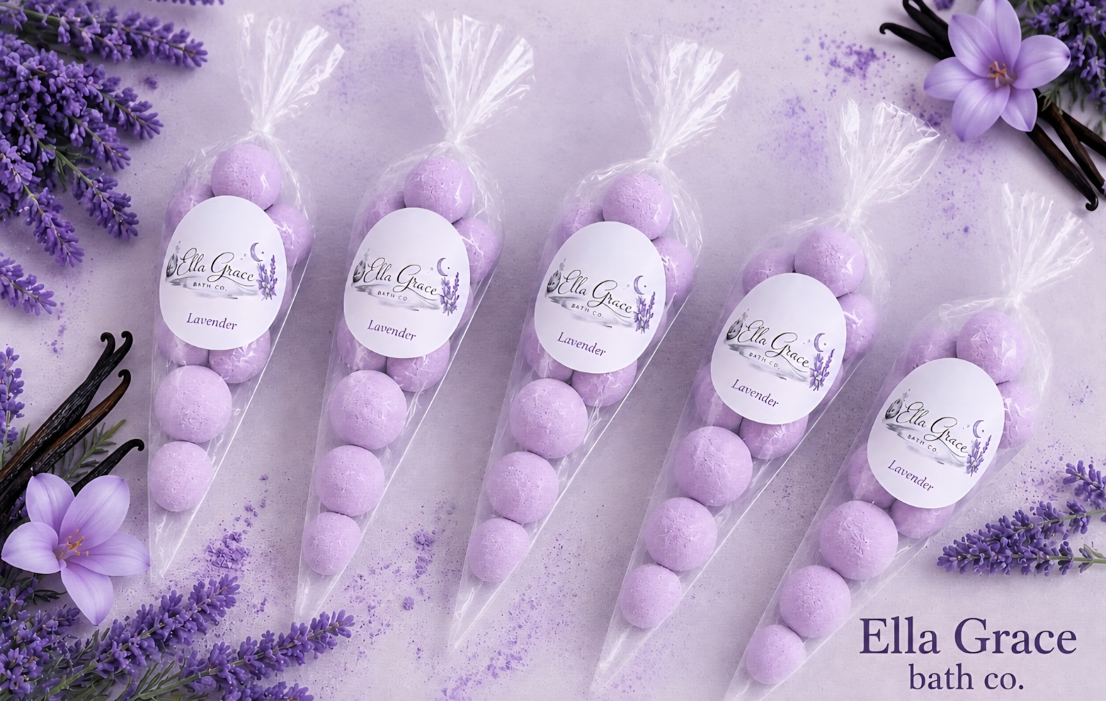 Lavender Bath Bomb — Mini 10-Pack