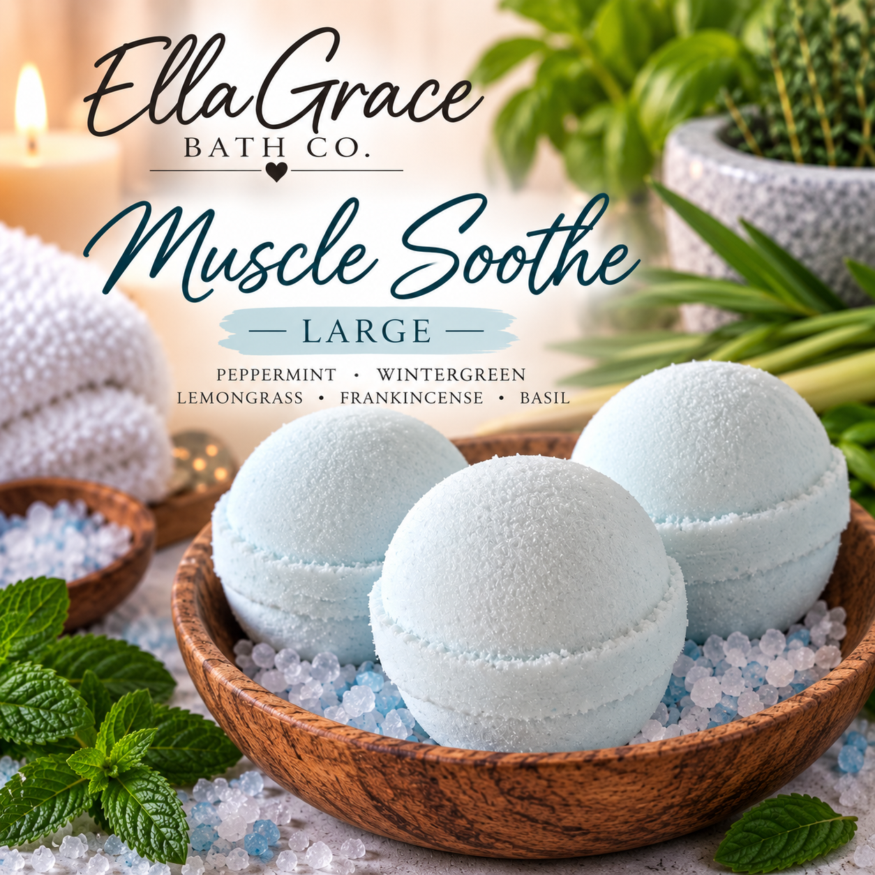 Muscle Soothe Bath Bomb — Large