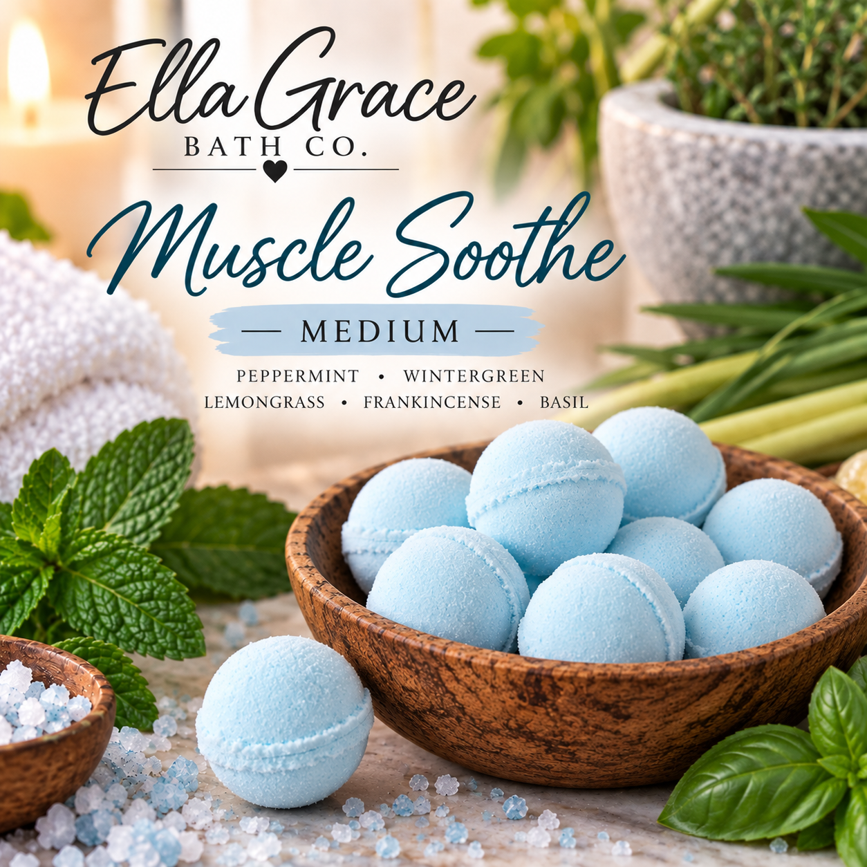 Muscle Soothe Bath Bomb — Medium